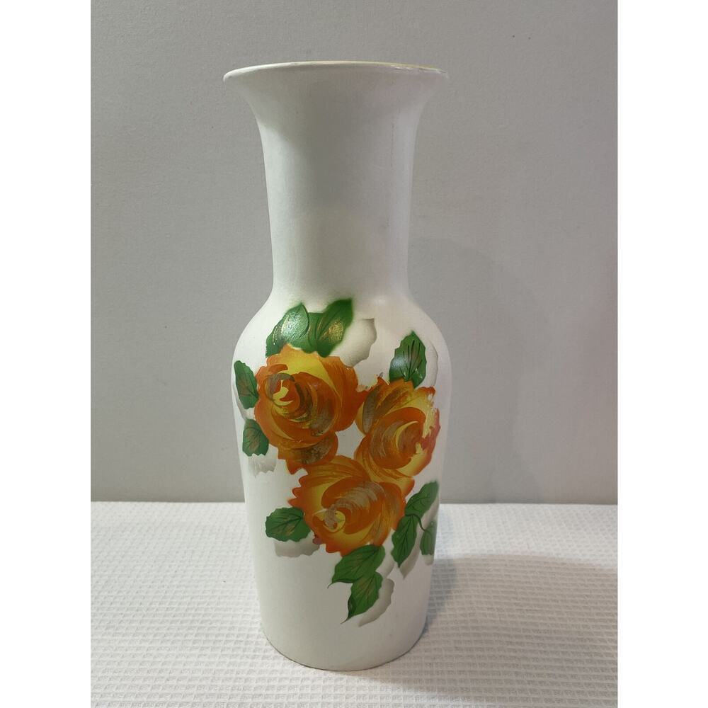 Ellgreave Hand Painted Vase Made in England Art Pottery English Vase 12”Tall